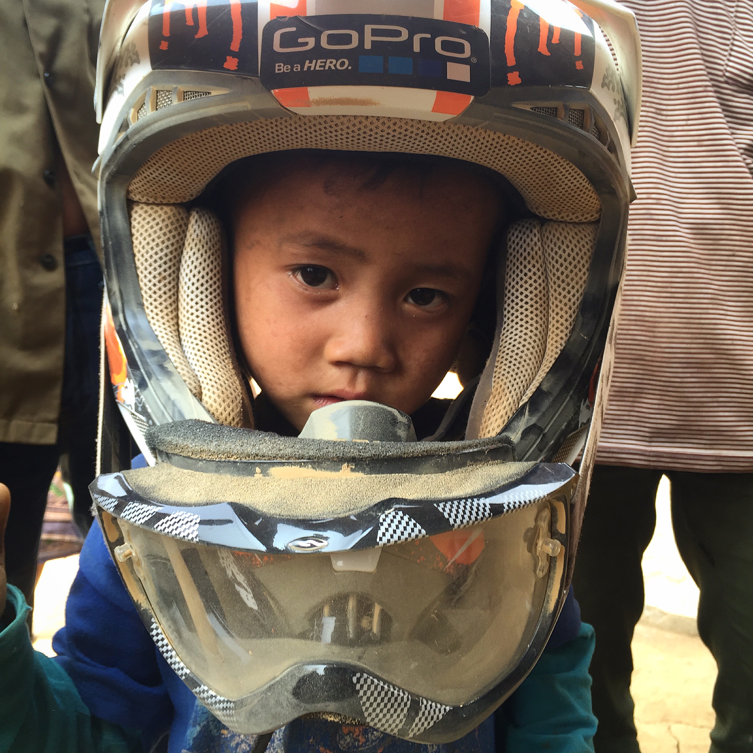 Moto au Laos enfants